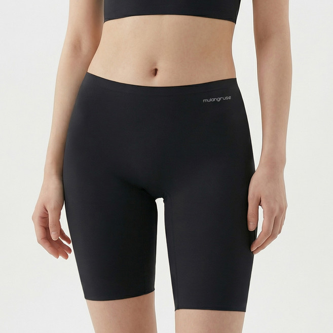 노라인 슬림 기모 세미 하이웨스트 여성 롱드로즈 사각팬티 1매 따뜻하고 부드러운 촉감 RF409