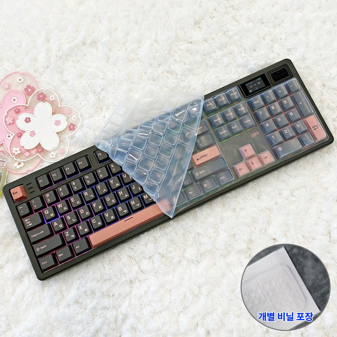지클릭커 WK107 키스킨 기계식 키보드덮개 실리콘 커버, 1개, 투명