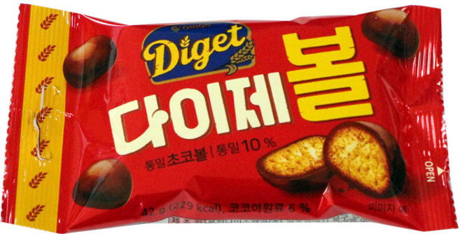 오리온 다이제볼, 42g, 1개