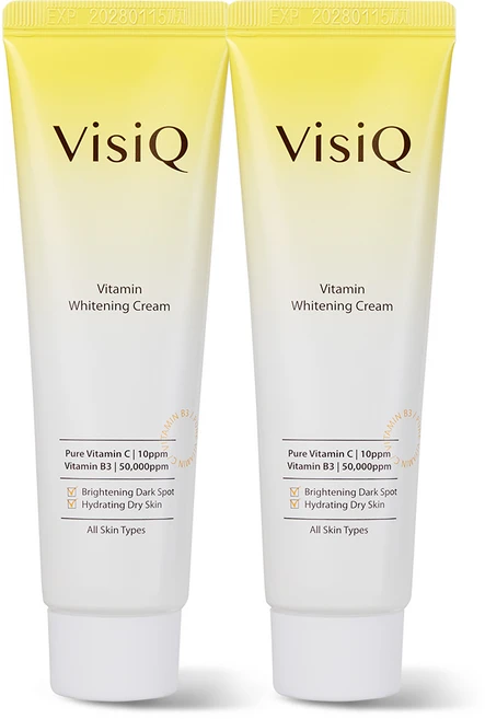 비지크 순수비타민 화이트닝 크림 기미 잡티 검버섯 주근깨 브라이트닝 미백 코리아나 크림, 2개, 50ml - 쿠팡