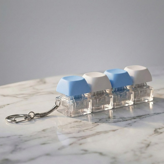 치프몰 파스텔 키보드 열쇠고리, 1개, 4캡 칼라H