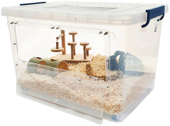 도치퀸 디깅용 앞문열림 하우스 120L. 리빙하우스. 디깅용케이지 디깅용하우스 햄스터하우스 햄스터집 햄스터용품, 1개