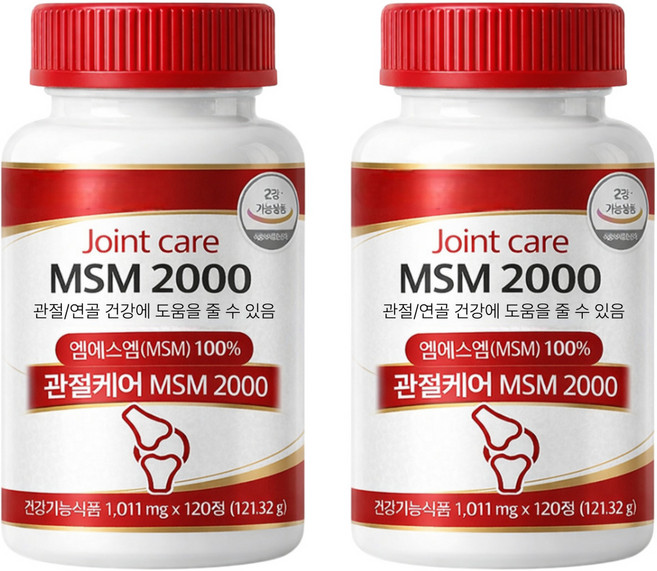 미국산 msm 관절영양제 2000, 2개, 120정