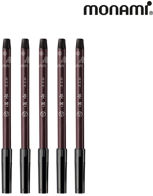 모나미 붓펜, 검정 5개