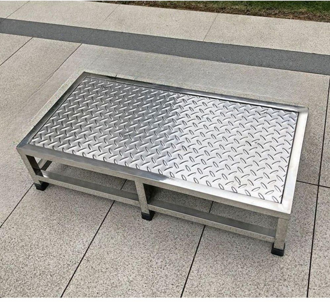 스텐 발판 1단 안전 미끄럼방지 계단 철제 산업용 공장 작업 디딤대, D.길이120폭40높이20cm, 1개