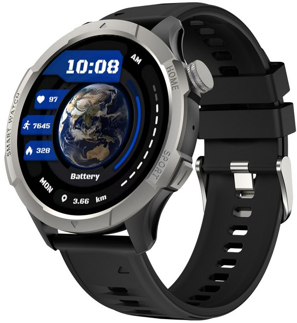 와피크 통화가능 블루투스 스마트워치 ST10 1.43인치 AMOLED 대화면 한글판 AI운동인식, GPS + 블루투스, 3.6cm, 실버