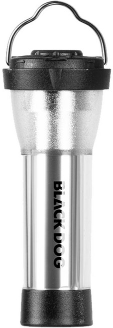 BLACKDOG 휴대용 2-인-1 캠핑 손전등 메이트 2 CBD2650ZM010, 1개, 실버