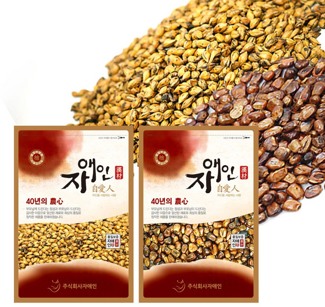 자애인 국산 볶은 보리차 (1kg) + 국산 볶은 옥수수차 (1kg), 단품, 1kg, 1세트, 2개입
