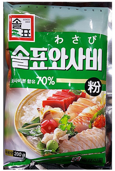 와사비 가루 솔표 200g X40개 업소용 분말 업소 전문, 1개