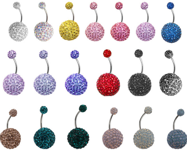 피플스파티 써지컬스틸 배꼽피어싱 귀피어싱 블링 바나나 16mm