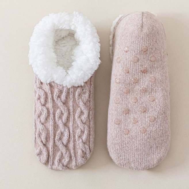 양털 미끄럼방지 논슬립 수면 방한 양말 실내화 털덧신