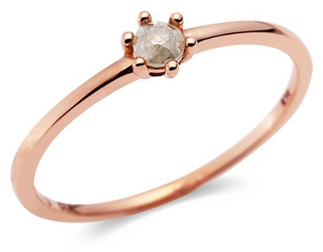 18k반지 프롱 천연 러프 다이아몬드 반지