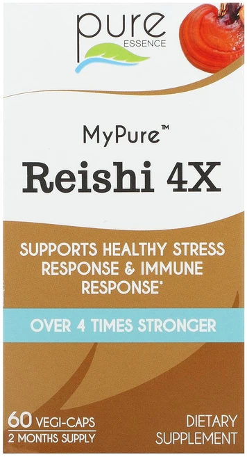 퓨어에센스 마이퓨어 영지 4X 60 베지캡슐, 60정, 1병 - 쿠팡