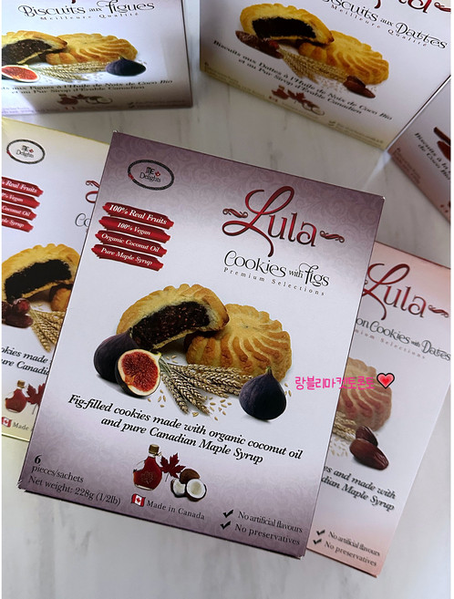 Lula 룰라 유기농 무화과쿠키 캐나다 비건쿠키 건강하고 맛있는 영양간식(228g), 2개, 228g