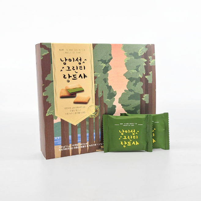 남이섬 그린티 랑드샤 10입, 1개, 130g