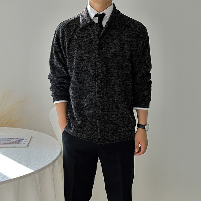 맨즈북 봄가을 출근룩 남자 와이셔츠 가디건 양복니트 M-2XL