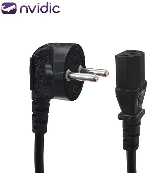 (nvidic) 엔비딕 국산 ㅡ자형 전원 파워케이블 AC 250V 10A NV-PW10-03 / NV027 (블랙/벌크/3M), 1개
