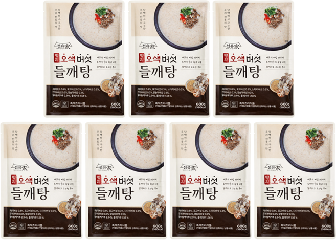 이채원 명인 선유가 오색버섯 들깨탕, 7개, 600g