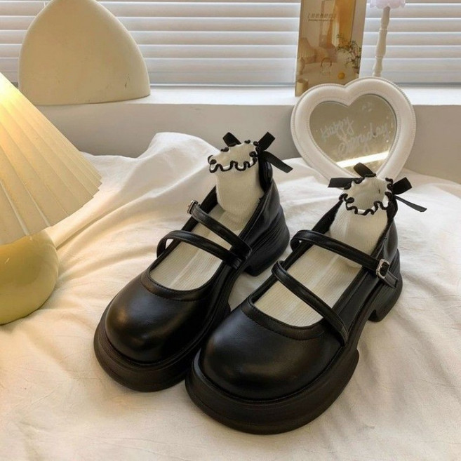 Komorebi 여성 로퍼 통굽 신발 구두 키높이 메리제인 로퍼