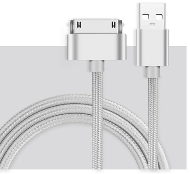 SUPTEC 2M 3M USB 케이블iPhone 4 4S 2.4A 나일론 편조 30핀 고속 충전 데이터 충전기 케이블iPad 1 2 3 iPod Nano Cord용, 1.5m, 1.5 m, 1개