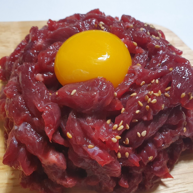 맛있고 싱싱한 마장동 육회 육사시미 300g(채끝 쫄깃) 부위별로, 육회(쫄깃) 300g, 1개