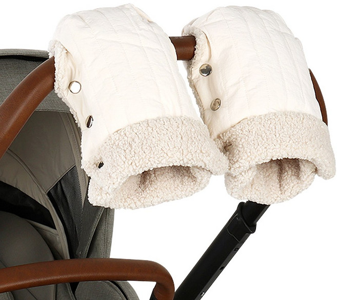 베르셀 포곤장갑 유모차 핸드머프 손잡이 방한 장갑 양손세트, 1개, 03 똑딱포곤 핸드머프 베이지 양손