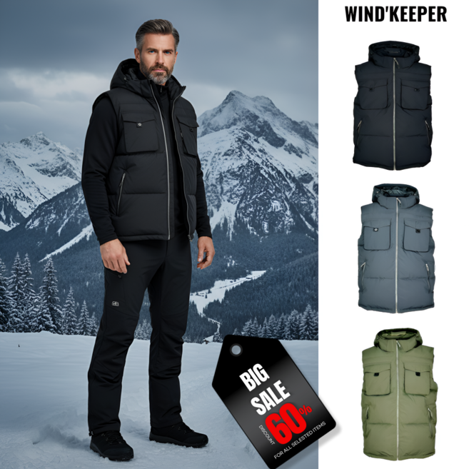 *초특가 할인* WINDKEEPER 윈드키퍼 겨울 후드 헤비 조끼 패딩