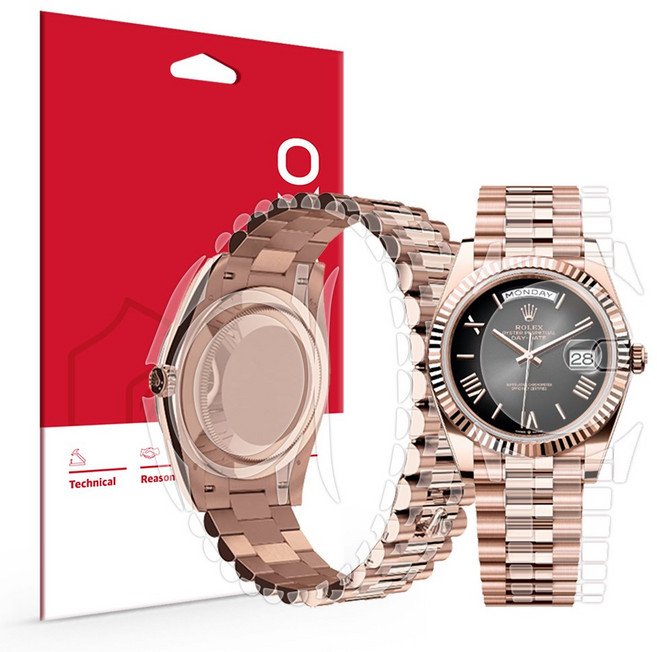 롤렉스 데이데이트 40mm 액정+후면+버클 외부 전신보호필름 1세트 228235 228236 228238 228239