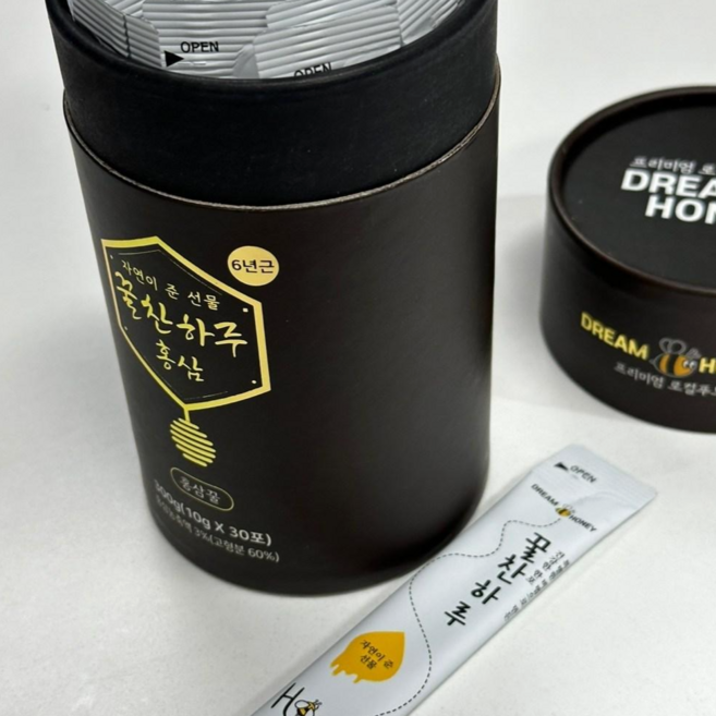 드림허니__프리미엄 스틱선물 면역 관리 건강 관리 홍삼으로 만든 꿀 홍삼꿀 홍삼스틱 시니어 선물, 1박스, 300g