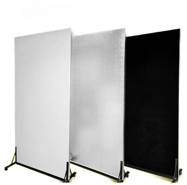 띵템글로벌 스튜디오 촬영 베이스 디스플레이 사진조명반사판 유튜브, 베이스 없음, 경화 25k 한쪽면 블랙 한쪽면 화이트, 200x100x5cm