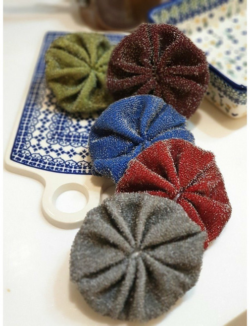 순덕살롱 꼬부리 스틸 플라워 수세미 5p 세트, 1세트