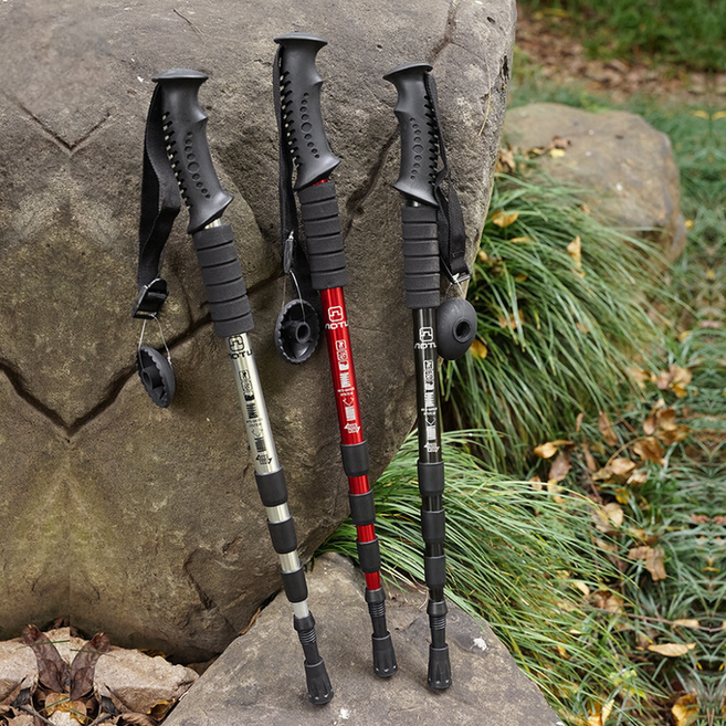 초경량등산스틱 튼튼한등산스틱 4단 접이식등산스틱, 일자형 골든, 1개