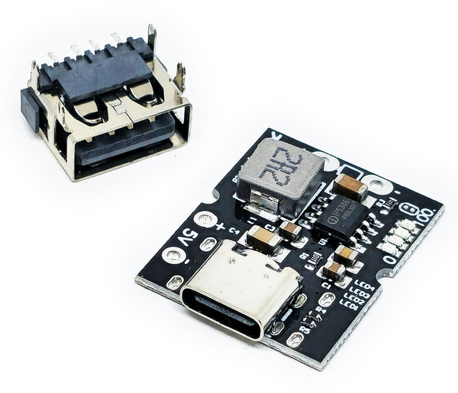 TYPE-C 高精度5V2A 充放電一體模塊 充電保護板 (USB已焊接) 適用4.2V鋰電池, 1個
