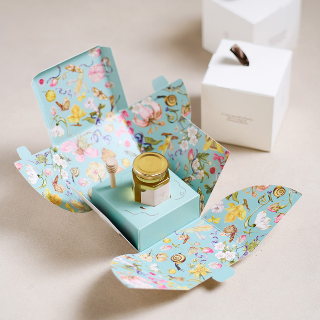 여섯별이야기 꿀과 허니디퍼 답례품 결혼 돌잔치 벌꿀 135g, 4개, 단일