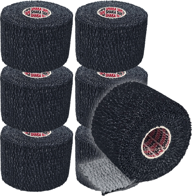 [5+1] 1티어 훅그립테이프 볼링 크로스핏용 훅그립 중약지, 제트블랙(Jet Black), 6개