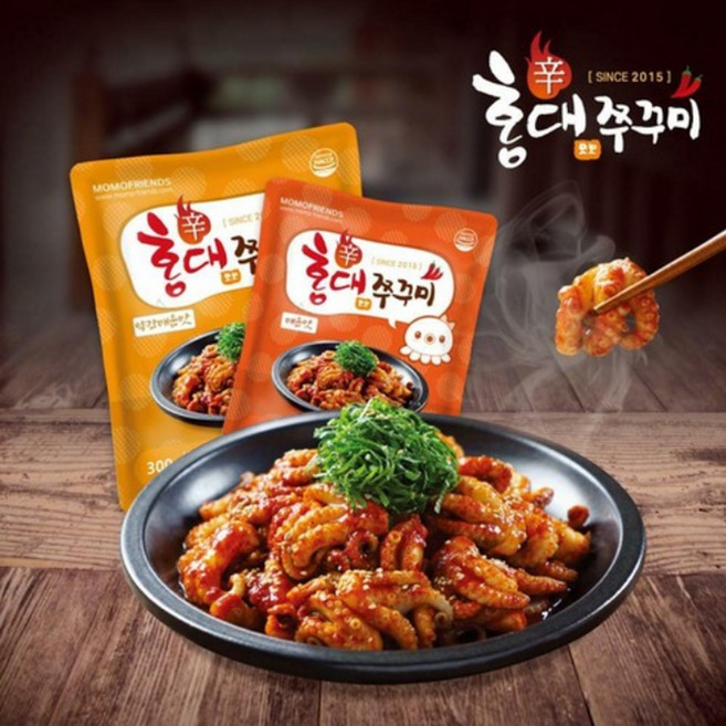 홍대쭈꾸미 양념쭈꾸미볶음 매운맛 300g, 6개