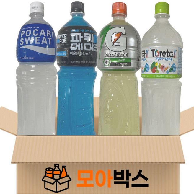 [모아박스] BEST 이온음료 대용량 페트 4종, 2세트, 1.5L