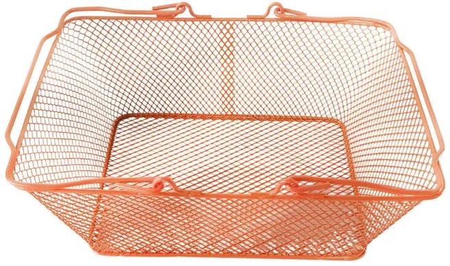 쇼핑 바구니 마켓 주방 욕실용 튼튼한 철제 정원, 01 orange, 02 orange