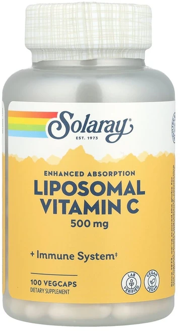 솔라레이 리포소말 비타민C 500mg 100정 아스코르브산 포스파티딜콜린 팔미트산 올레산, 1개 - 쿠팡