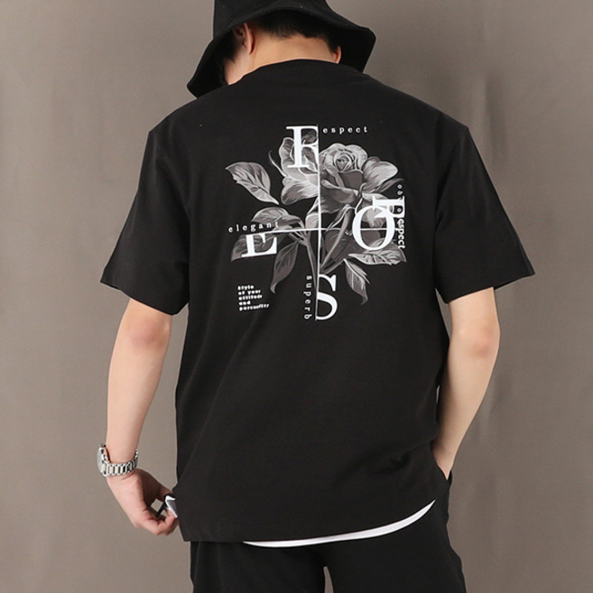 아우라큐 20수 트임 빅사이즈 통기성 반팔 티셔츠 P08