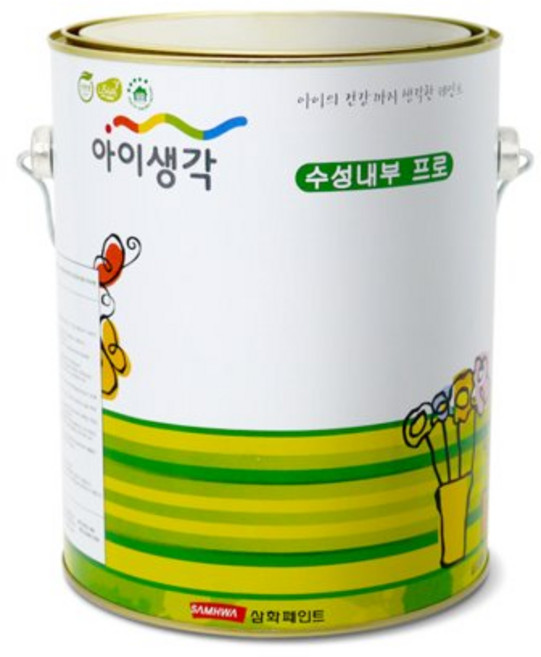 삼화페인트 아이생각 수성 내부 프로 친환경 페인트 3.96L, 1개