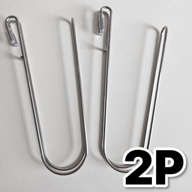 하얀네모 스텐 컵걸이, 2개, 실버