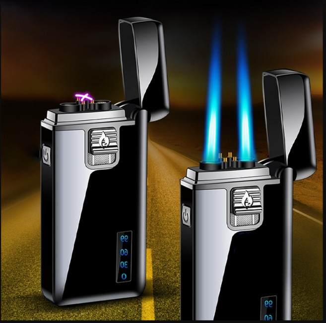 FOOI 하이브리드 더블화구 배터리표시 플라즈마 겸용 터보라이터