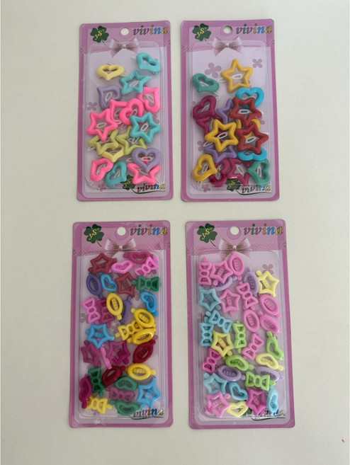 구디핀 비비나 별 하트 리본 형광 헤어핀