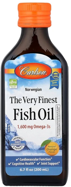 칼슨 노르웨이산 피쉬오일 The Very Finest Fish Oil 오렌지 200ml, 1개 - 쿠팡