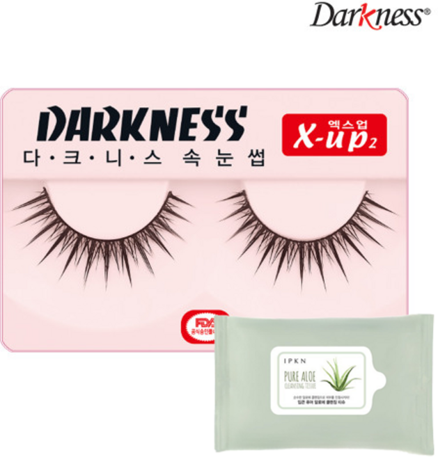 다크니스 속눈썹 X-up 시리즈 10개 1타 + 클렌징티슈 20매, X-up2