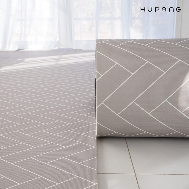 휴팡 18mm 헤링본그레이 층간소음 방지 롤매트 유아 어린이 펫 거실 아이방 놀이방매트, 헤링본 그레이