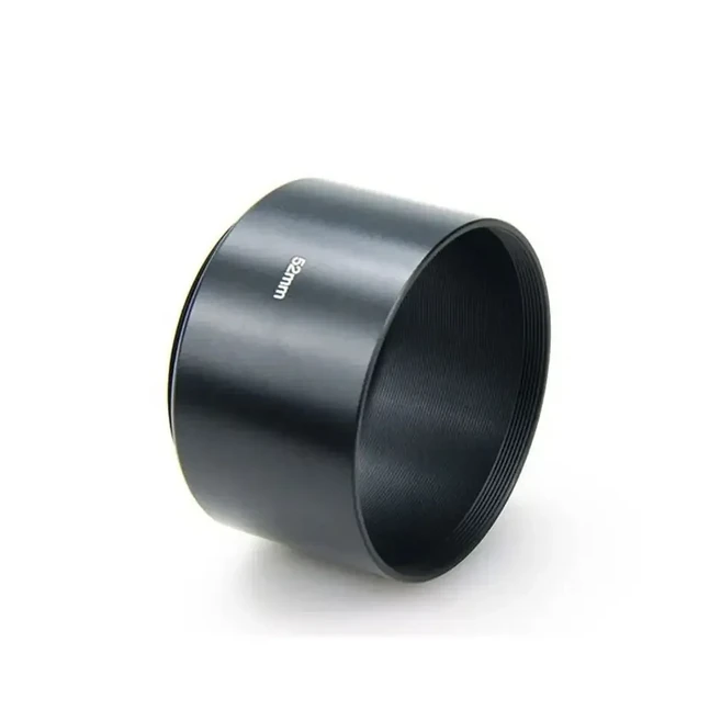 카메라 액세서리 금속 긴 렌즈 후드 스크류 인 SLR 58mm/62mm/67mm 매트 블랙 사진 작가 선물, 08 55mm