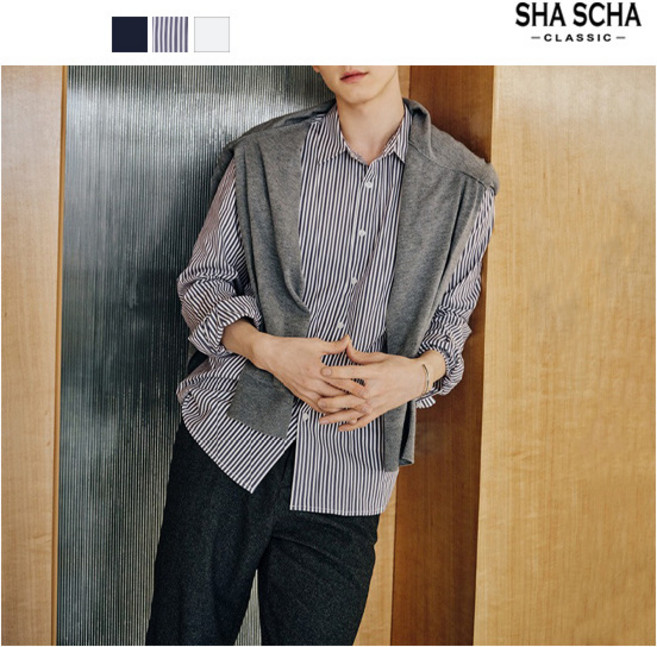 [샤샤] [홈쇼핑인기] 남성 링클프리 베이직 셔츠 1종