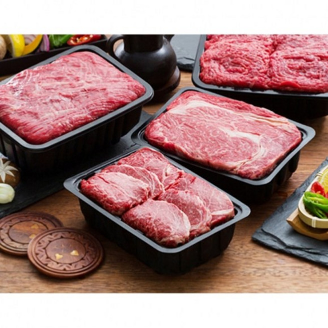 고급 감사선물 평창대관령한우 실속 럭셔리 3호(1.6kg) 명품한우 귀한분 명절 선물세트 등심400g 안심400g 불고기400g 국거리400g, 3세트